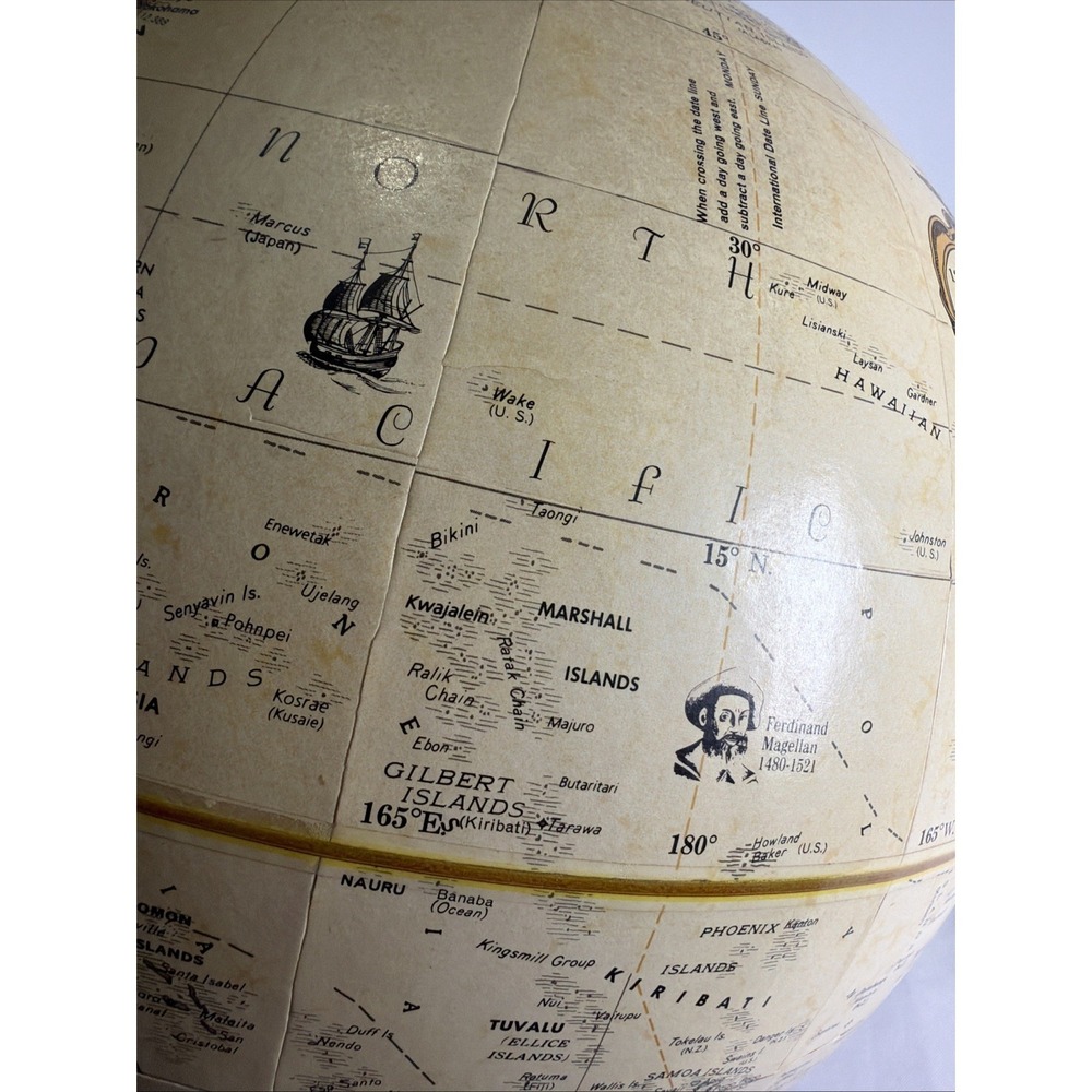 Replogle Globes World Classic Series 12" Rotating Tabletop Globe Antique Beige - Picture 12 of 14